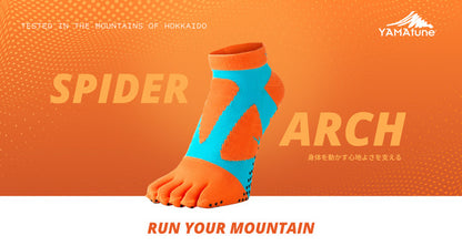 NO. 72010 SPIDER ARCH SHORT 5TOE WITH NON SLIP DOTS
